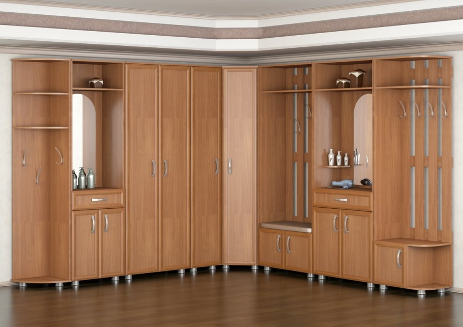 Стенка в коридор угловая