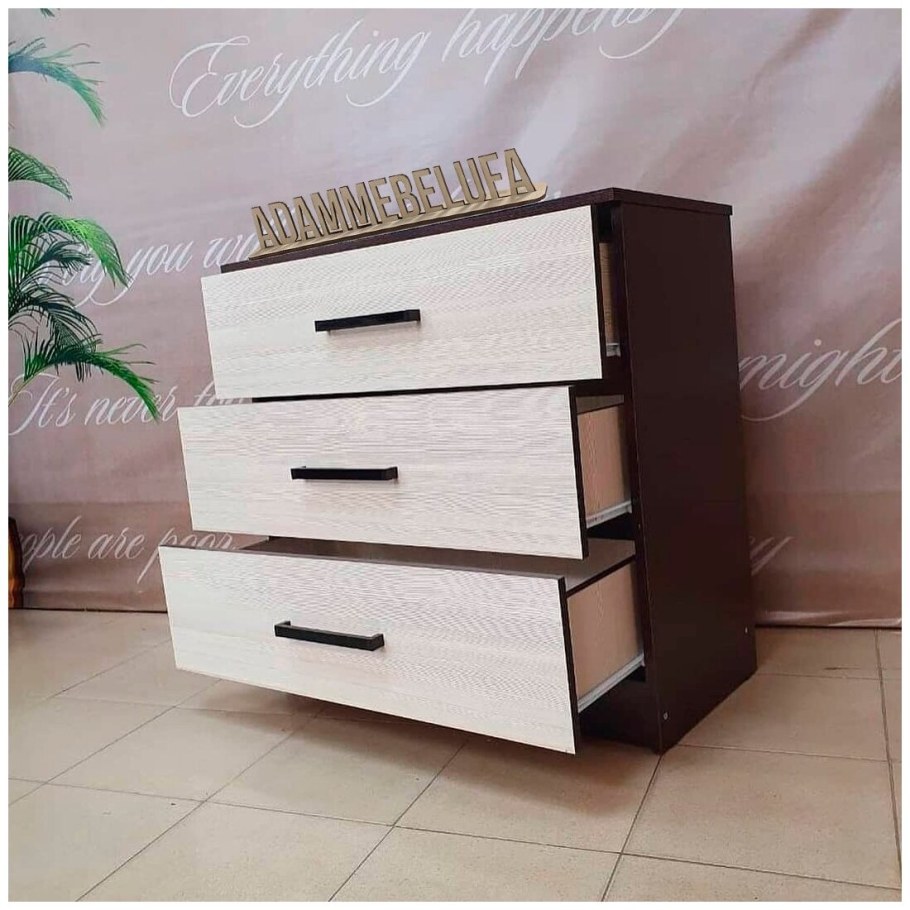 Комод Адель дуб Вотан/белый глянец