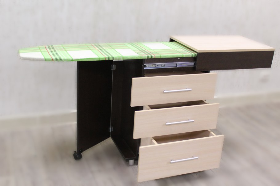 Комод с гладильной доской к1, 410х421х840, венге/дуб молочный