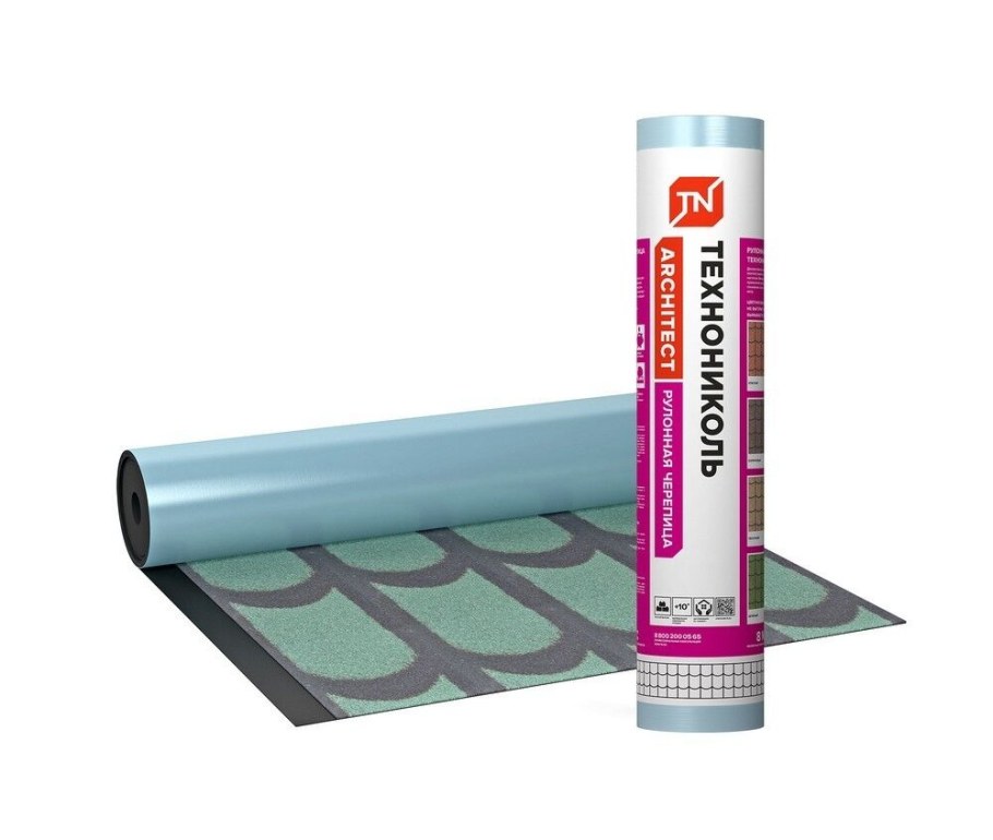 ТЕХНОНИКОЛЬ рулонная черепица Бобровый хвост (8м2) коричневый