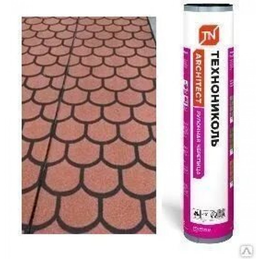 ТЕХНОНИКОЛЬ рулонная черепица Бобровый хвост (8м2) коричневый