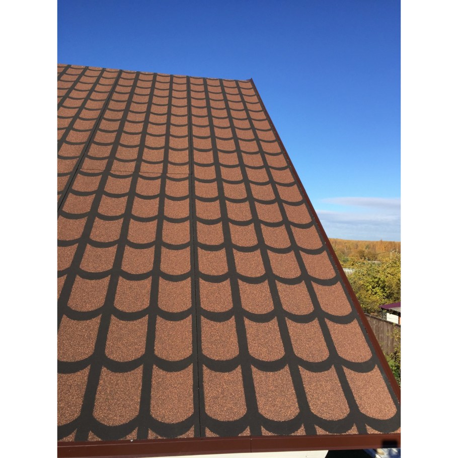 Дома с крышей из рулонной черепицы