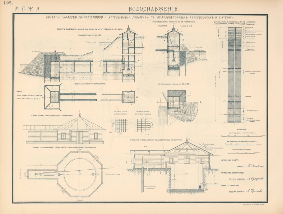 Водонапорная башня ЖД чертеж