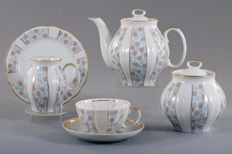 Дулевский фарфор сервиз белый лебедь