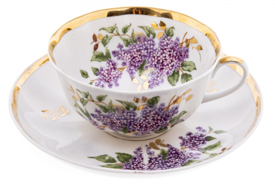 Чайные пары сирень Дулево