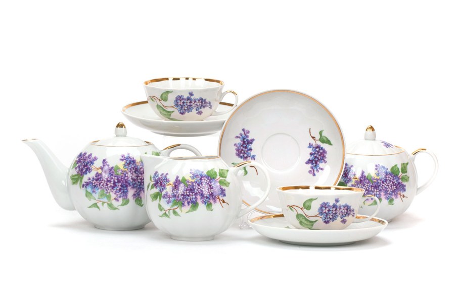Чайный сервиз сирень Дулево