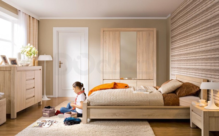 Кровать Каспиан дуб сонома