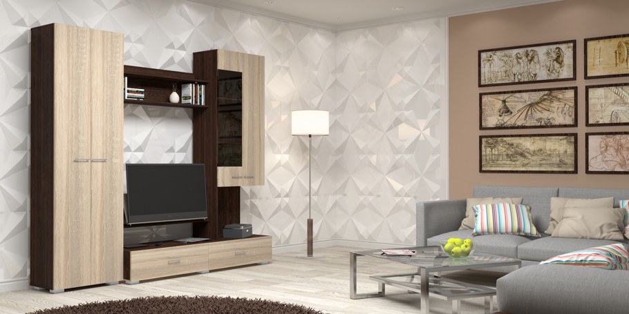 Стенка Санремо 18 дуб сонома