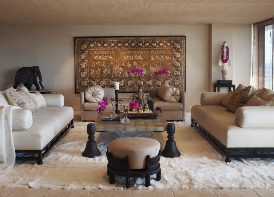 Ковер на стене в современном интерьере