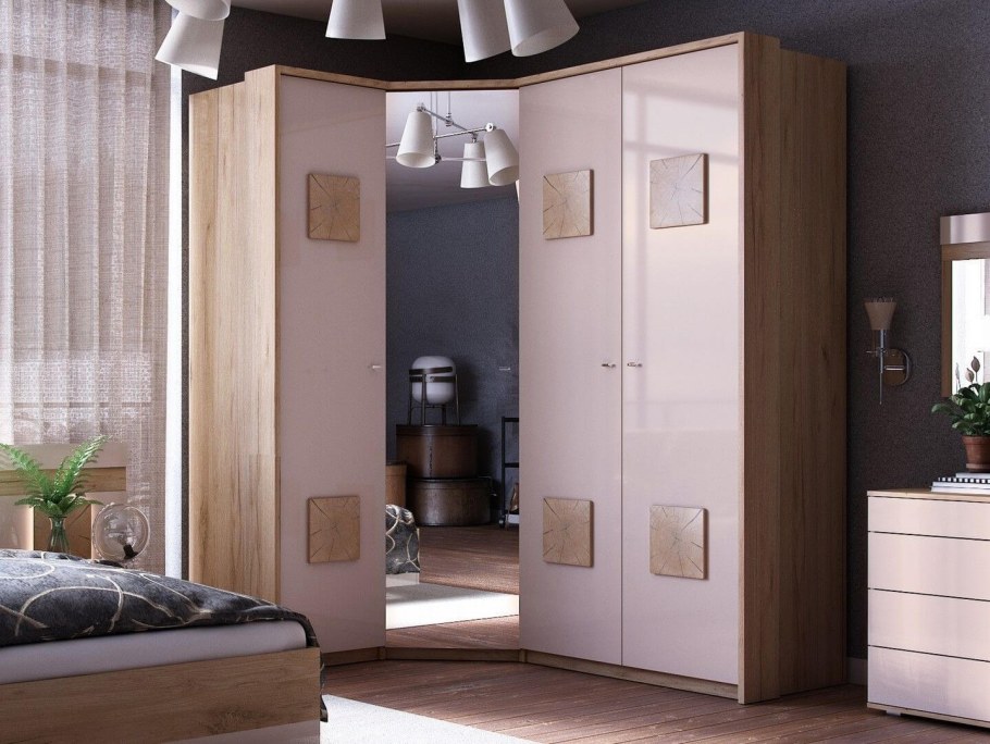 Спальня Фиджи дуб золотой/Кашмир