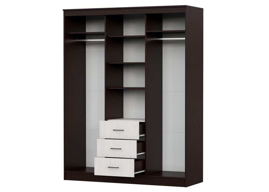 Шкаф-купе "ШКП 1" дуб венге / ясень Анкор светлый