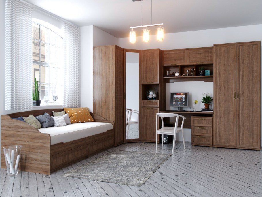 Спальня Рандеву Евромебель дуб оксид