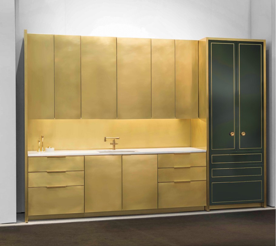 Кухонные фасады под золото