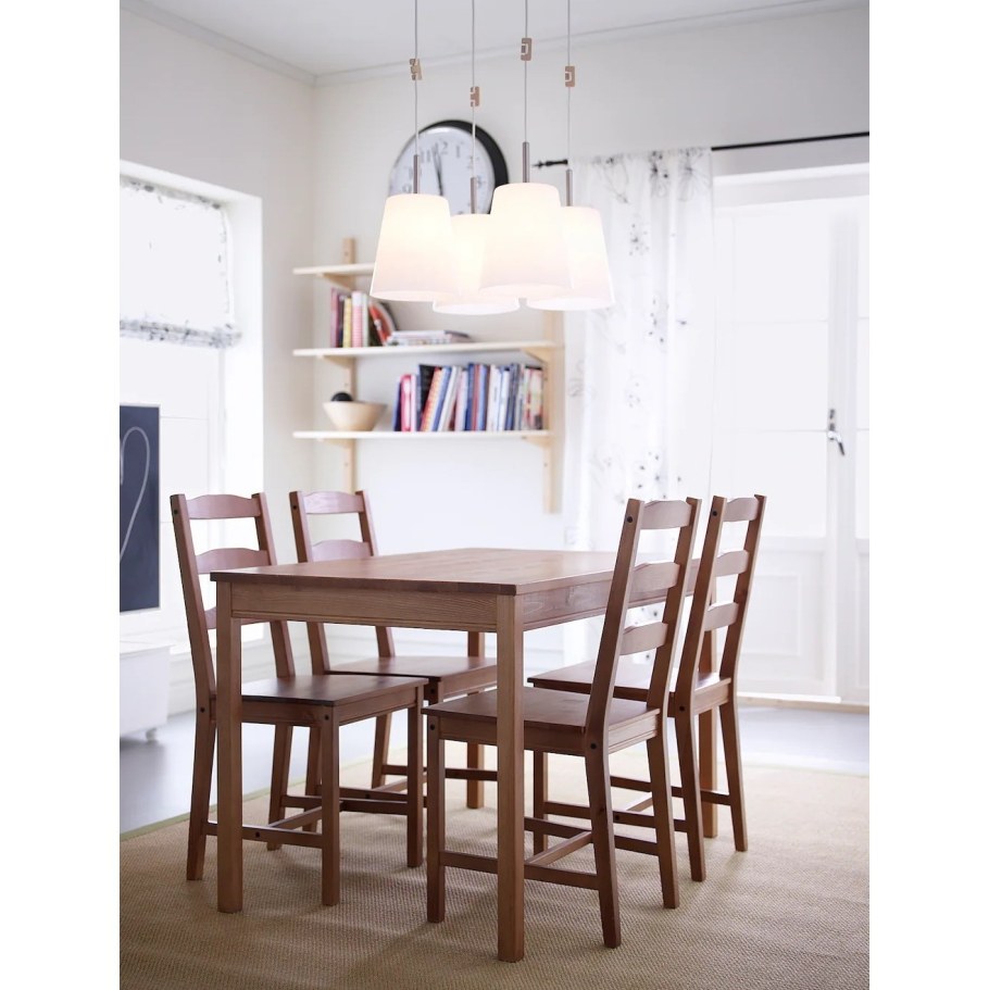 Йокмокк стол и 4 стула, морилка,антик