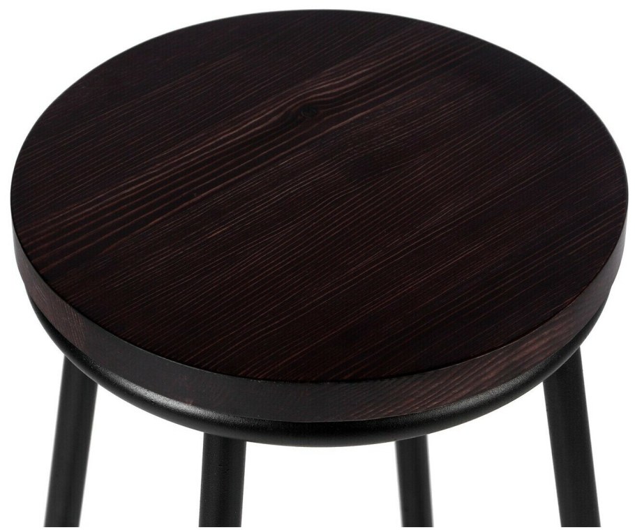 Табурет Доляна Бари лофт, металл, цвет: палисандр/черный