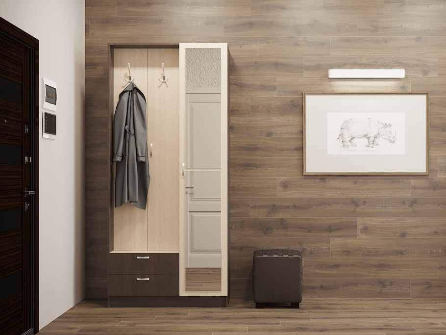 Вешалка с зеркалом ВШ-3 Вега