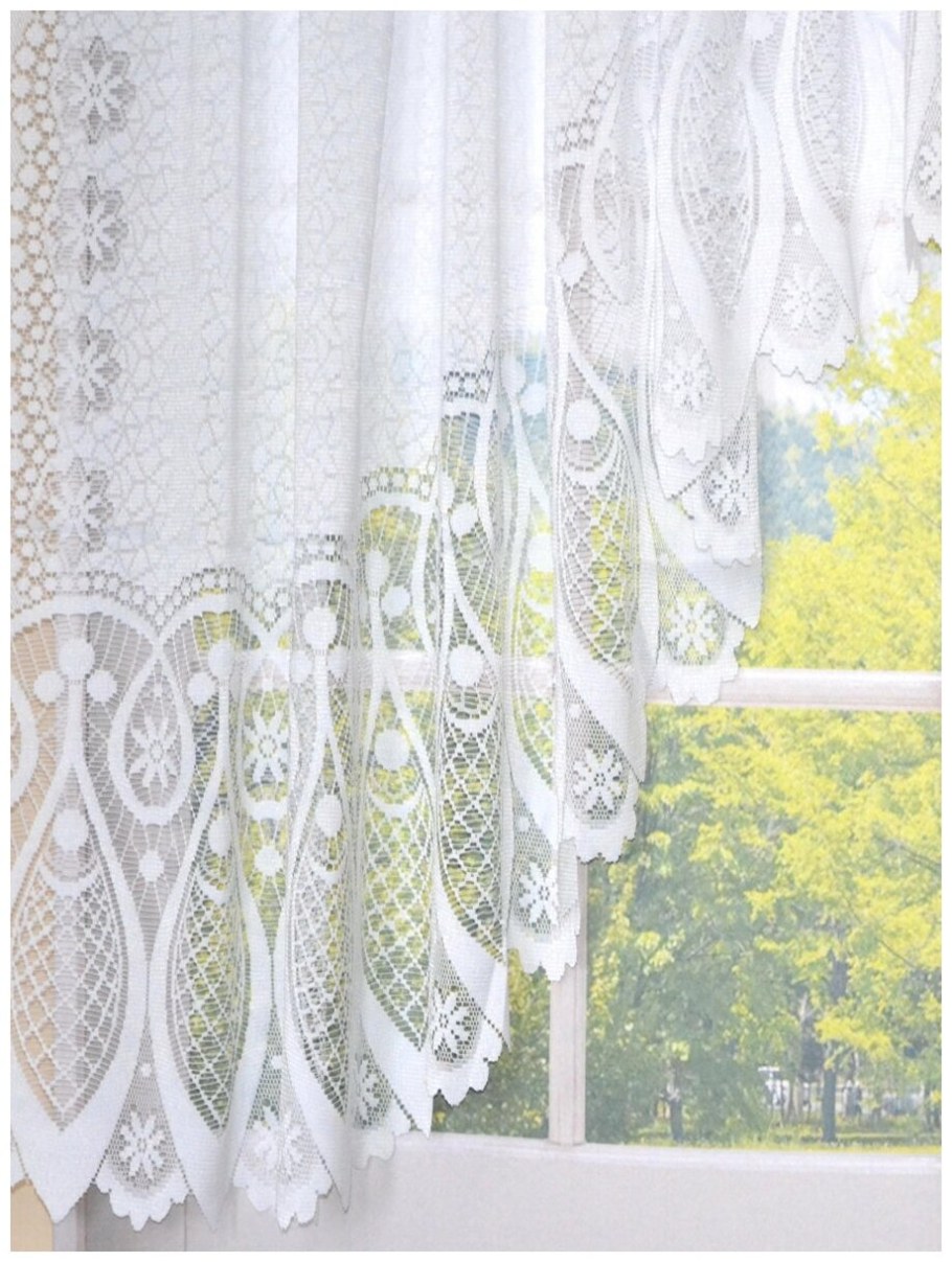 Штора арка кружевная 2075 бежевый