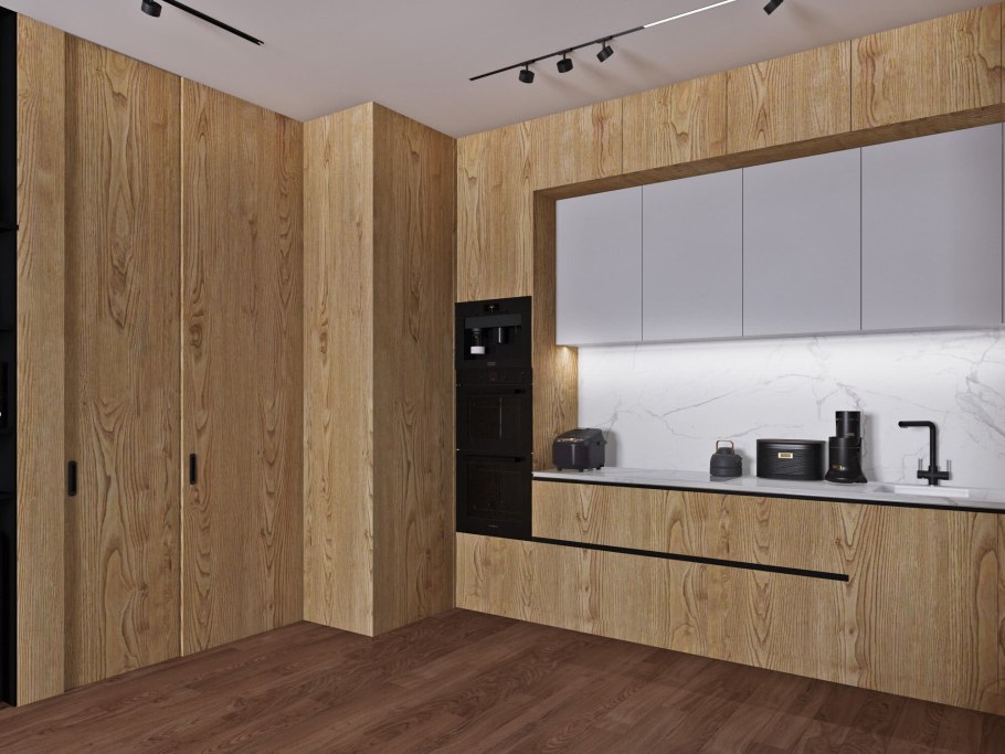 Шпонированные панели Topperfo Micro Ulme Stone Edition Acoustic Wood Panel