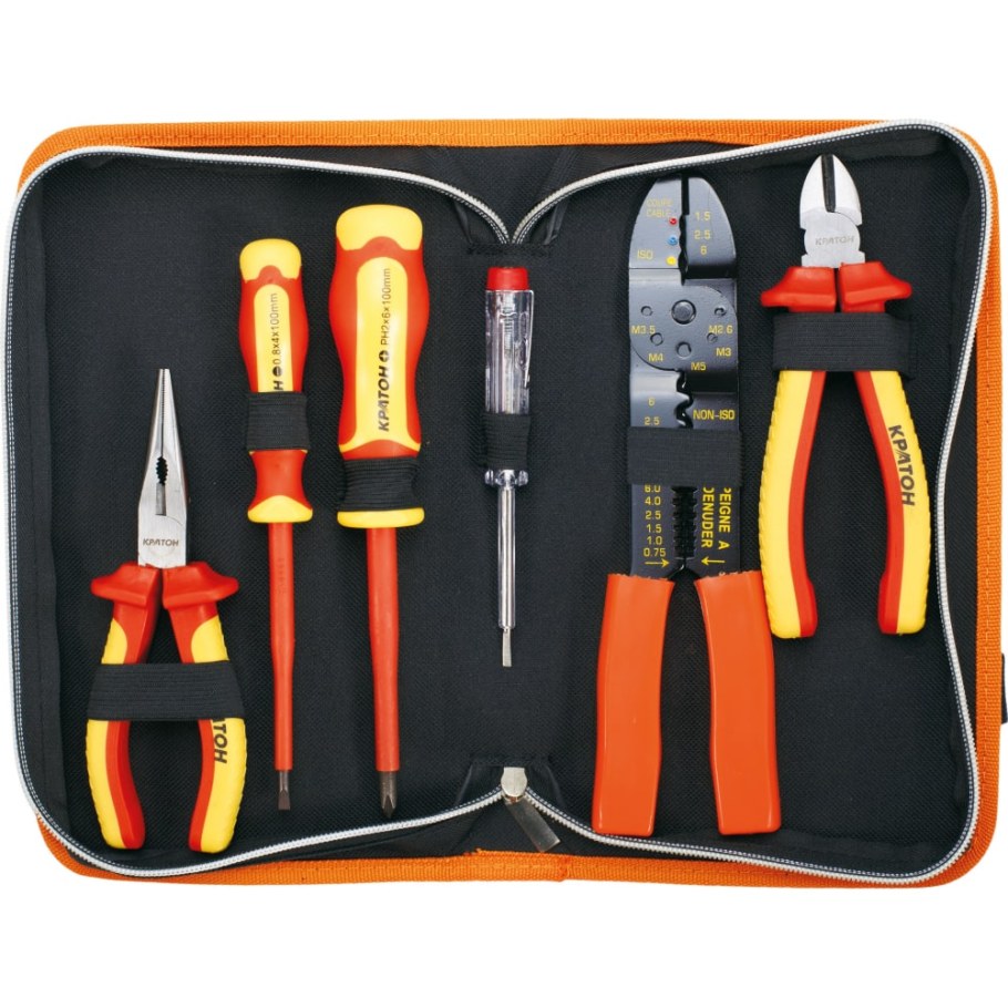 Набор электромонтажного инструмента Кратон de-01/06