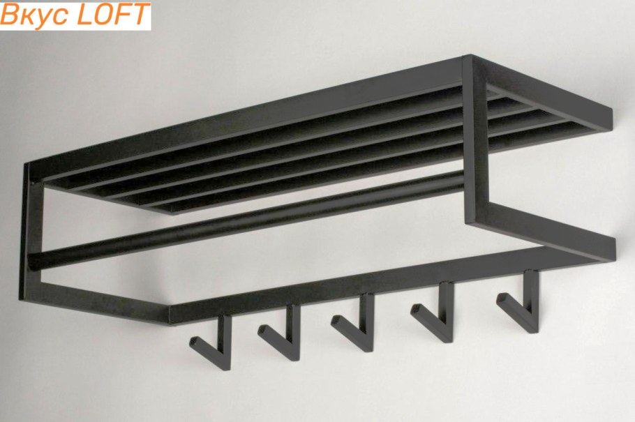 Вешалка в прихожую настенная в стиле лофт