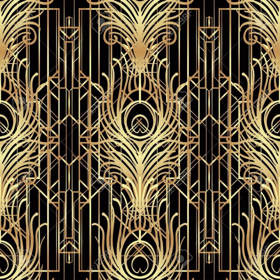 Ар деко золотой узор
