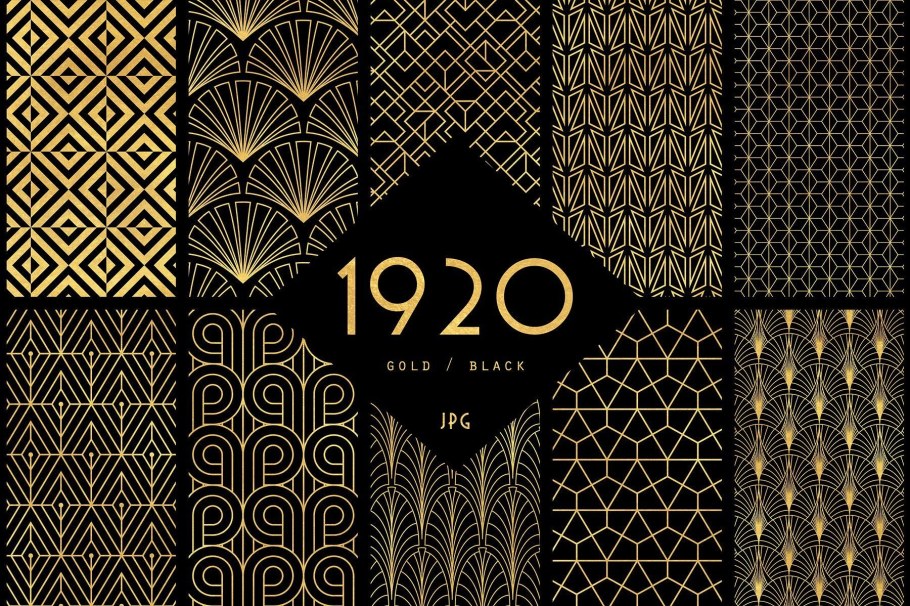 Ар деко Великий Гэтсби орнамент