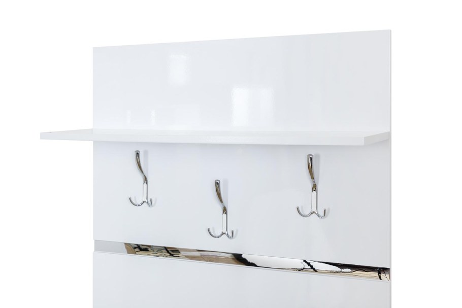 Вешалка настенная Линда белый глянец