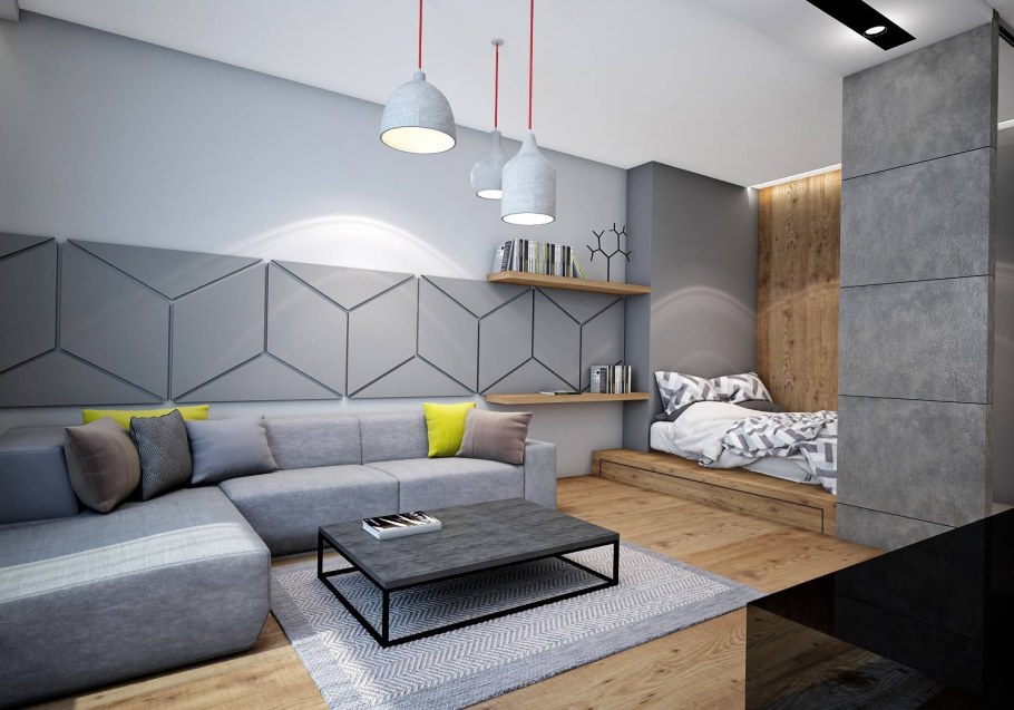 Интерьер однокомнатной квартиры пик