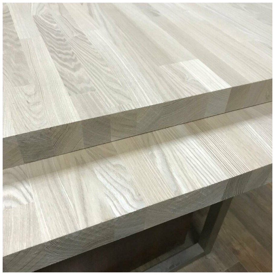 Мебельный щит ясень цельноламельный