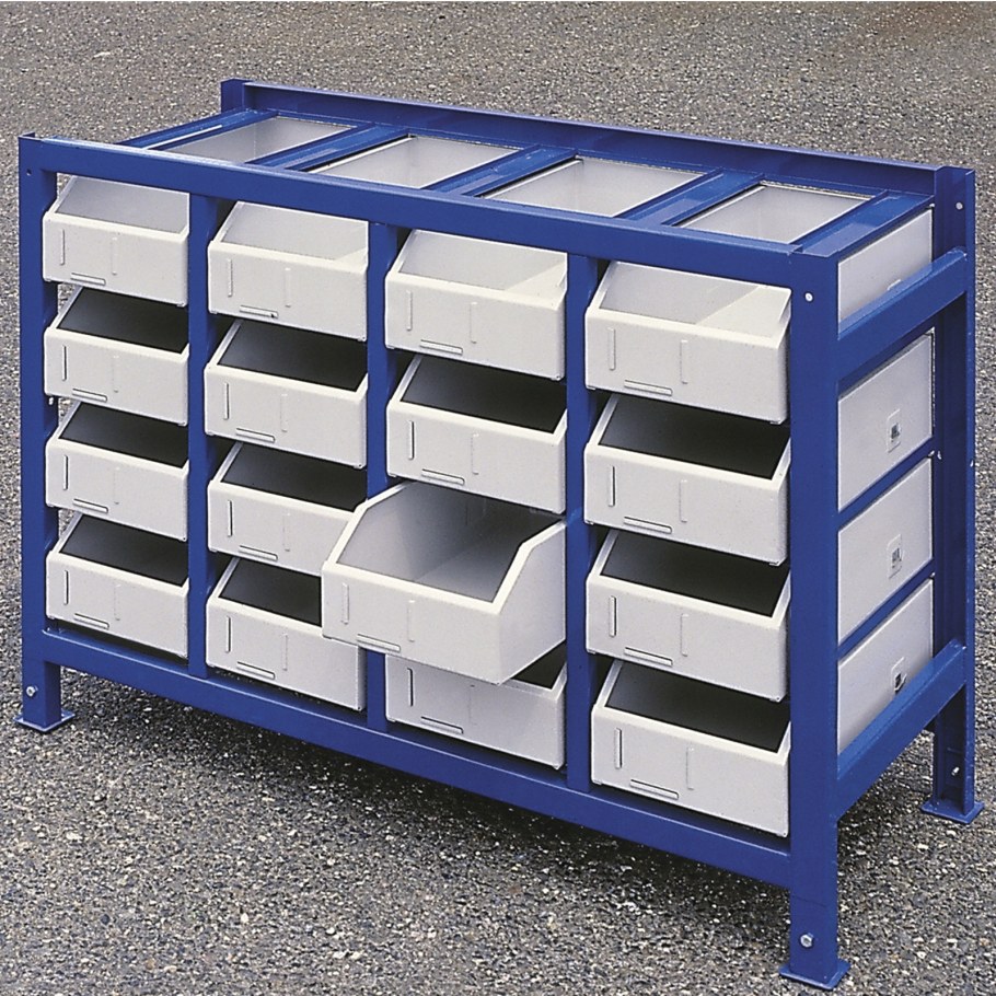 Стеллаж с выдвижными ящиками