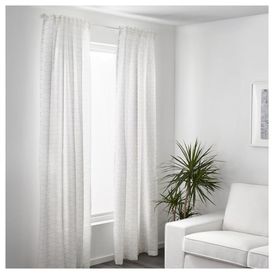 Гардины икеа белые