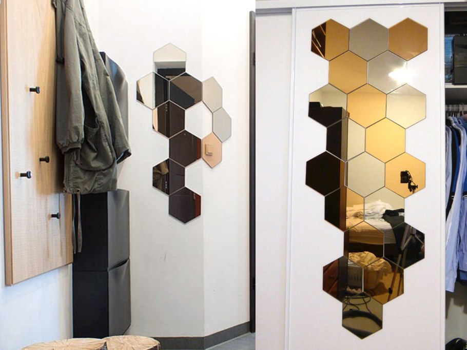 Зеркало соты в прихожей