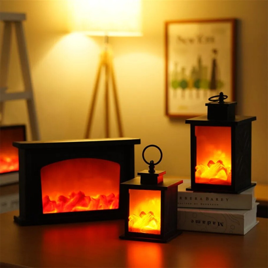 Led Fireplace Lantern камин 6-2