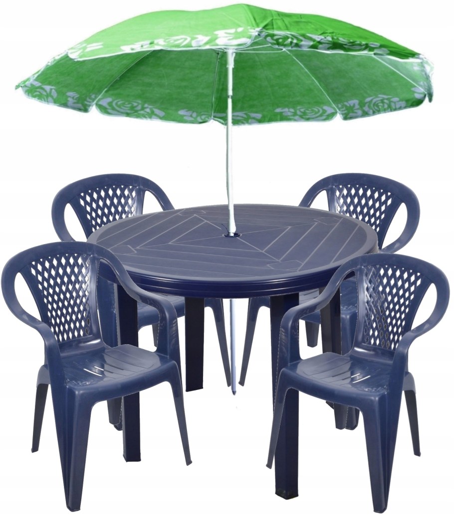 Пластмассовые столы с зонтом