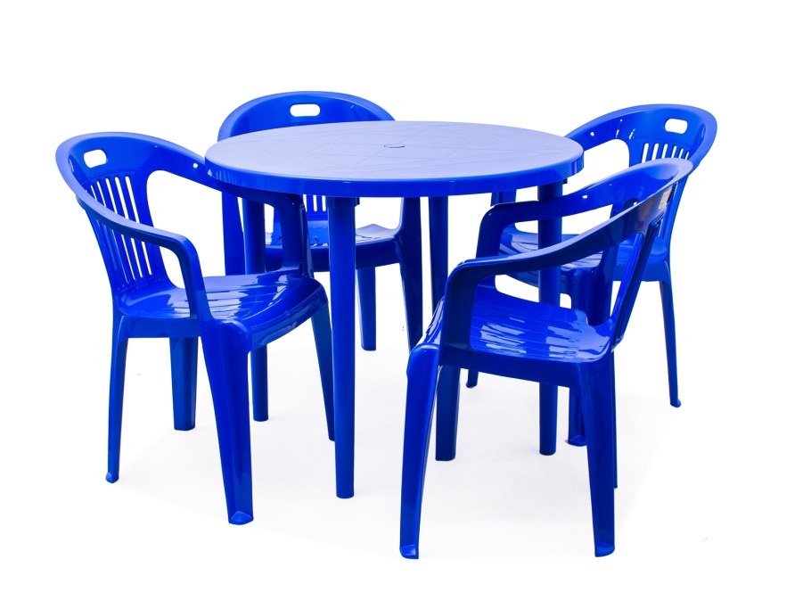 Комплект пластиковой мебели (стол Суматра "Sumatra" 1400х800 + 6 кресел "Ибица")