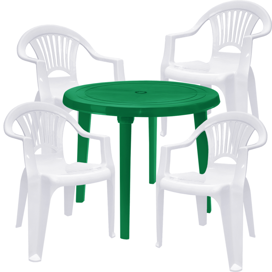 Пластиковые столы и стулья