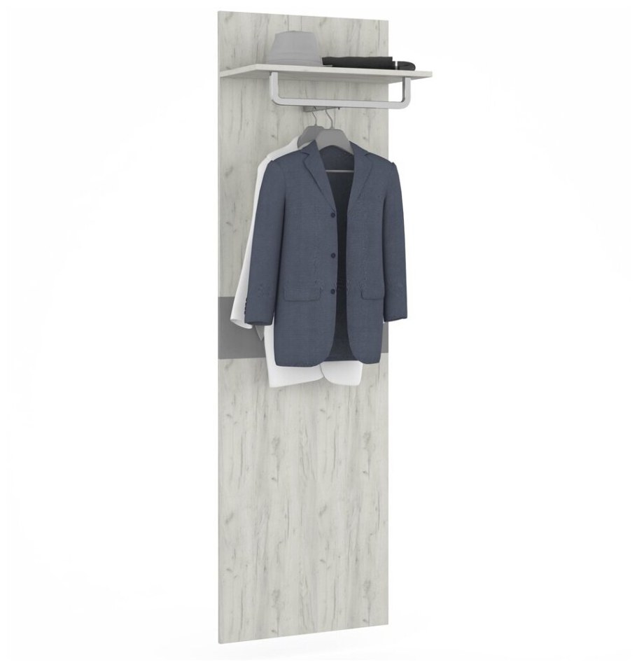 Вешалка Моби Юнона (дуб белый (Craft), серый шифер)