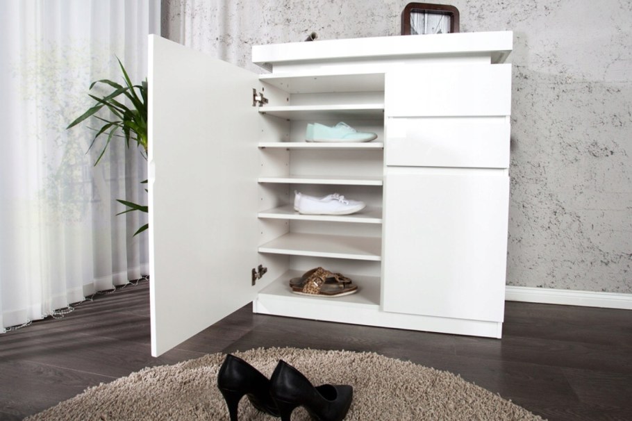 Тумба для обуви Бари 60 белый глянец