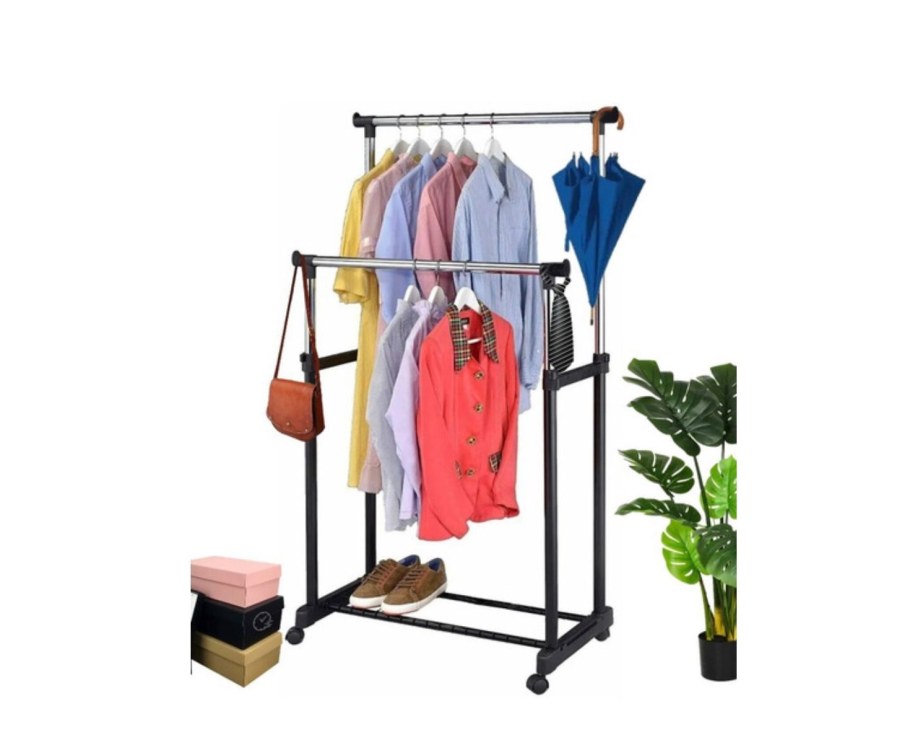 Вешалка напольная на колесах 168 см рыжий кот