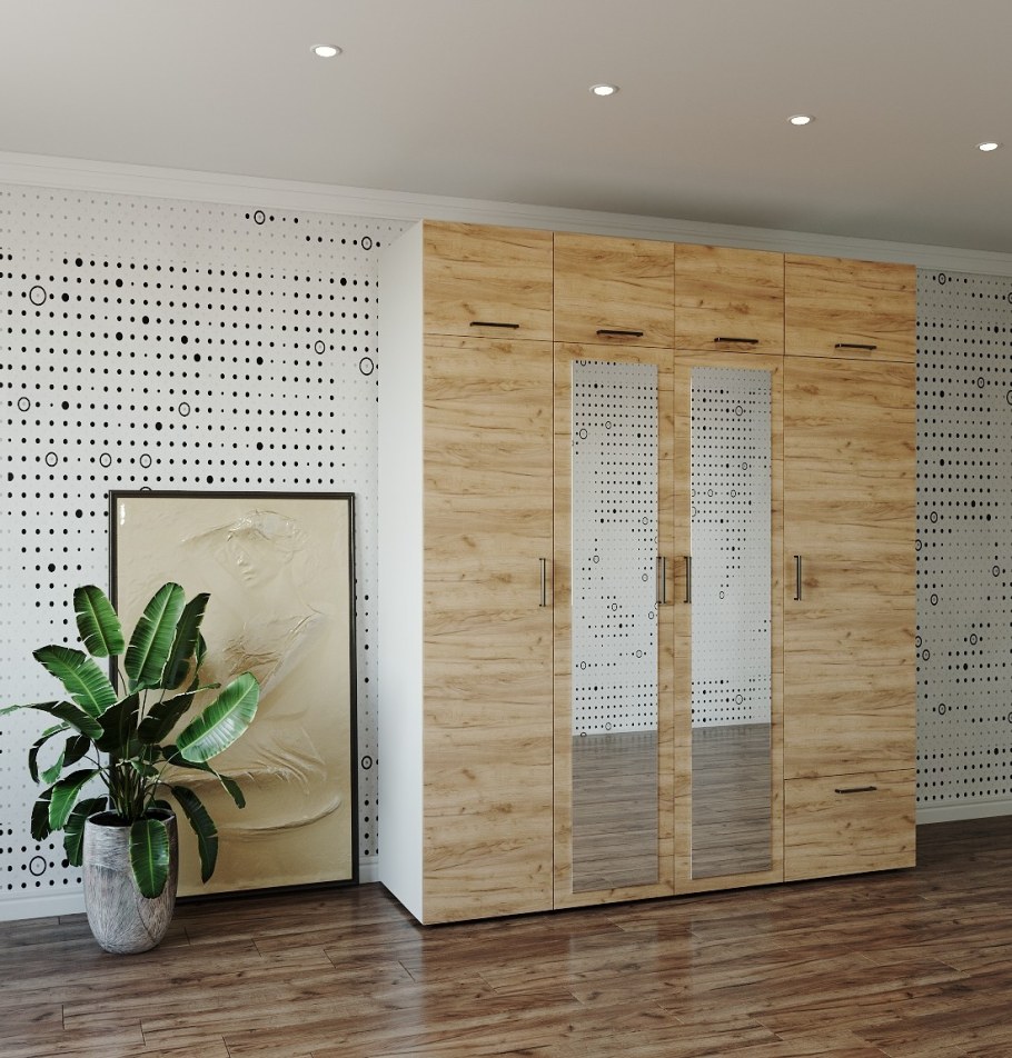 Распашной шкаф 1050а дуб крафт