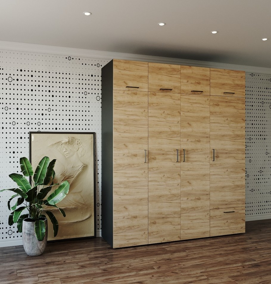 Распашной шкаф 1050а дуб крафт