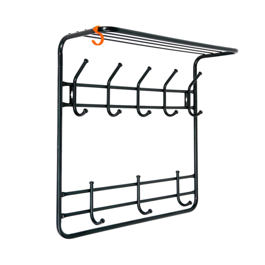 Вешалка настенная 2 яруса (8 крючков) 600*220*575 мм медный антик (1/2) ВСП 8ма