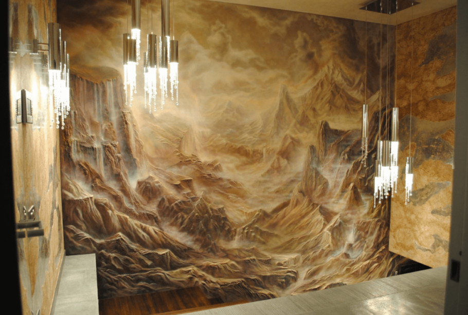 Венецианская штукатурка панно