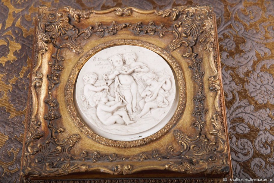 Антикварный барельеф Вагнера мрамор