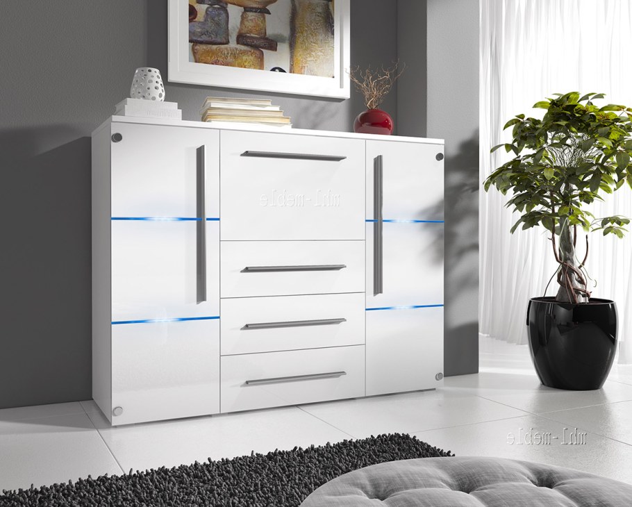 Комод Марко белый глянец