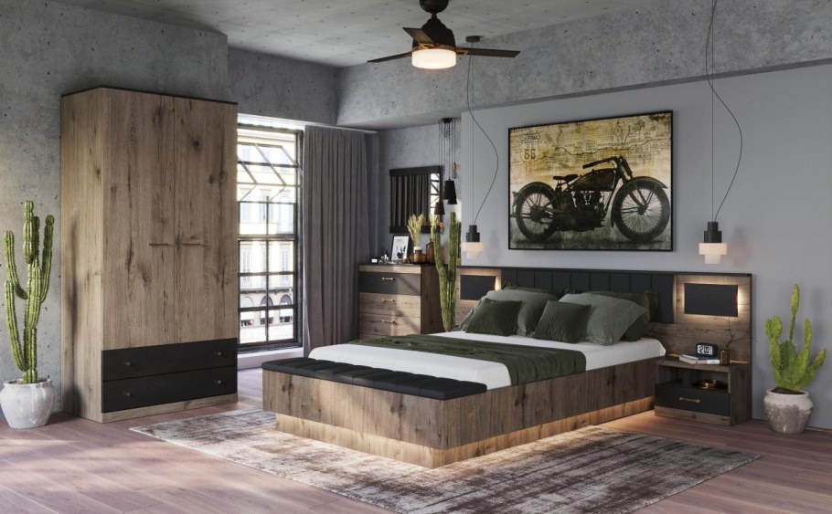 Спальня лофт