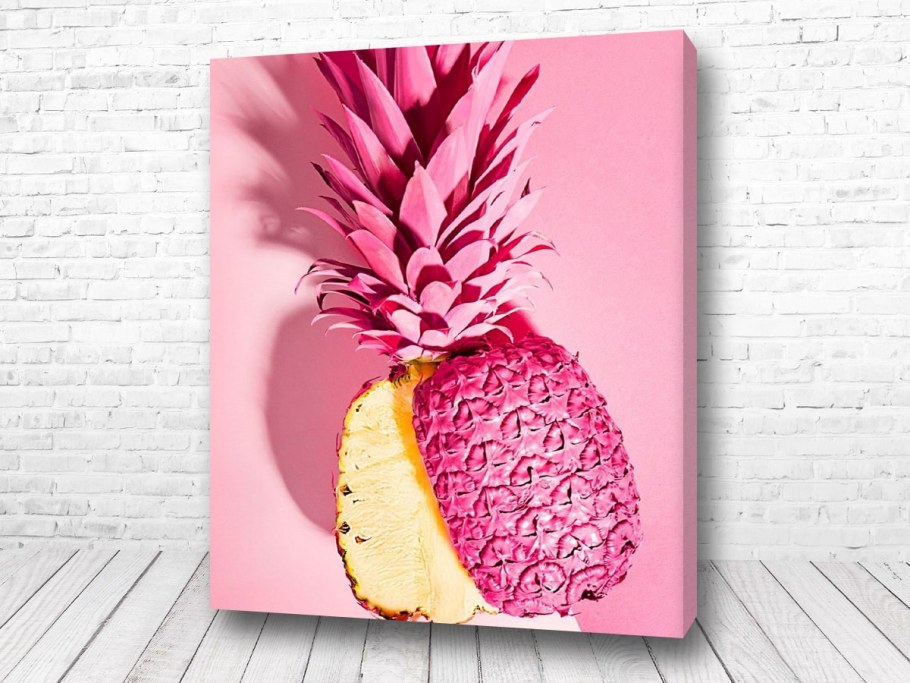 Постеры ананас на розовом