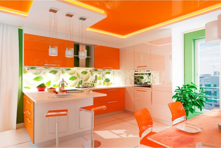 Оранжевая кухня