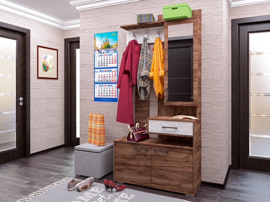 Прихожая цвет табак