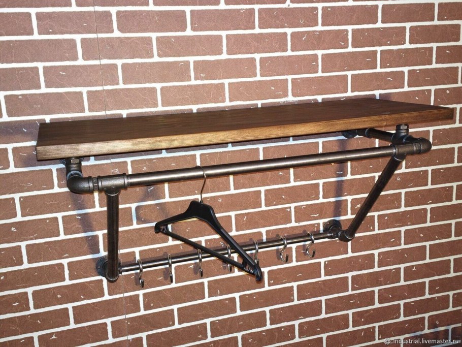 Вешалка настенная лофт 80312472